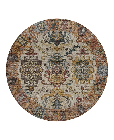 Dalyn Rug Company Silk Road Sr5 Round Area Rug, 8'0x8'0 In Brown
