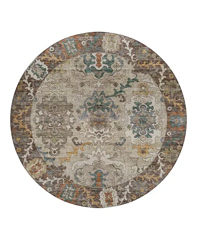 Dalyn Rug Company Silk Road Sr5 Round Area Rug, 8'0x8'0 In Brown