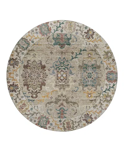 Dalyn Rug Company Silk Road Sr5 Round Area Rug, 8'0x8'0 In Brown