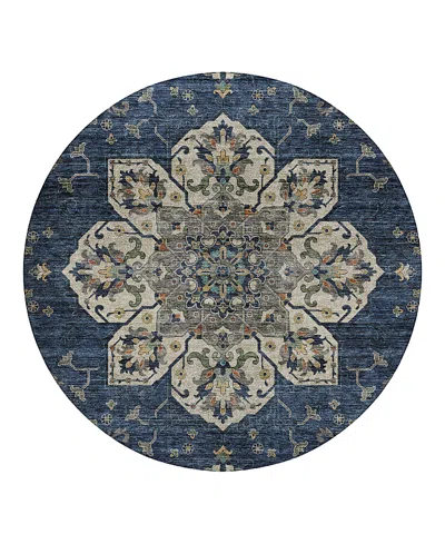 Dalyn Rug Company Silk Road Sr6 Round Area Rug, 8'0x8'0 In Blue