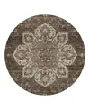 Dalyn Rug Company Silk Road Sr6 Round Area Rug, 8'0x8'0 In Brown