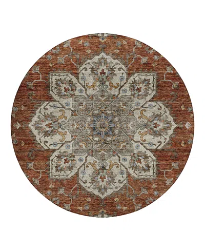 Dalyn Rug Company Silk Road Sr6 Round Area Rug, 8'0x8'0 In Brown