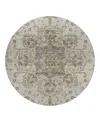 Dalyn Rug Company Silk Road Sr6 Round Area Rug, 8'0x8'0 In White