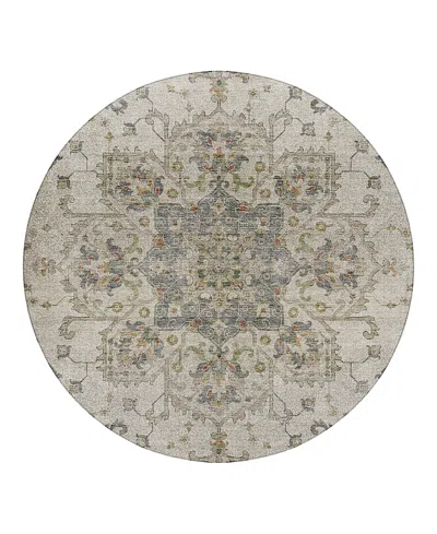Dalyn Rug Company Silk Road Sr6 Round Area Rug, 8'0x8'0 In White