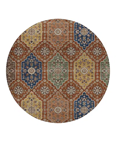 Dalyn Rug Company Silk Road Sr7 Round Area Rug, 8'0x8'0 In Brown