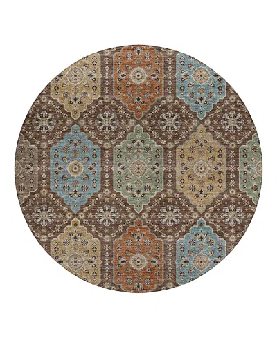 Dalyn Rug Company Silk Road Sr7 Round Area Rug, 8'0x8'0 In Brown