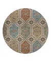 Dalyn Rug Company Silk Road Sr7 Round Area Rug, 8'0x8'0 In Brown