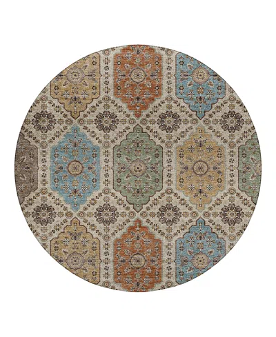 Dalyn Rug Company Silk Road Sr7 Round Area Rug, 8'0x8'0 In Brown