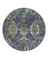 Dalyn Rug Company Silk Road Sr8 Round Area Rug, 8'0x8'0 In Blue