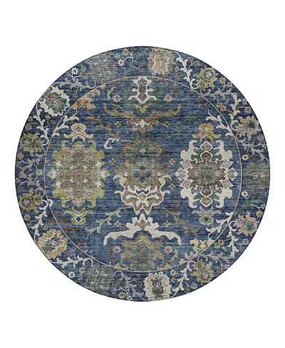 Dalyn Rug Company Silk Road Sr8 Round Area Rug, 8'0x8'0 In Blue