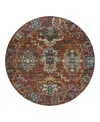 Dalyn Rug Company Silk Road Sr8 Round Area Rug, 8'0x8'0 In Brown