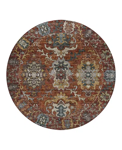 Dalyn Rug Company Silk Road Sr8 Round Area Rug, 8'0x8'0 In Brown