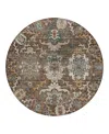 Dalyn Rug Company Silk Road Sr8 Round Area Rug, 8'0x8'0 In Brown