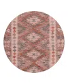 Dalyn Rug Company Solace Washable Sl13 Round Area Rug 8'0 X 8'0 In Orange