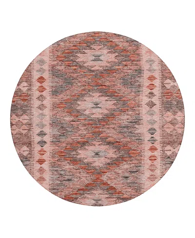 Dalyn Rug Company Solace Washable Sl13 Round Area Rug 8'0 X 8'0 In Orange