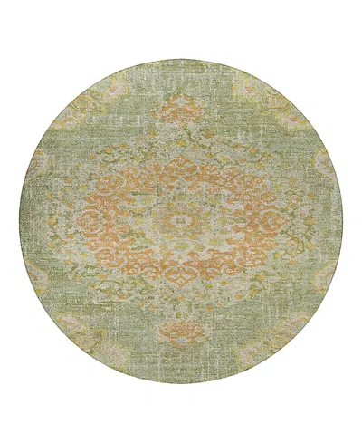 Dalyn Rug Company Tabrook Washable Tb11 Round Area Rug 8'0 X 8'0 In Green