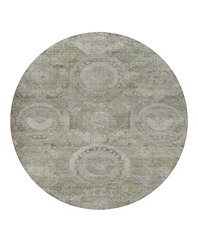 Dalyn Rug Company Tabrook Washable Tb14 Round Area Rug 8'0 X 8'0 In Gray