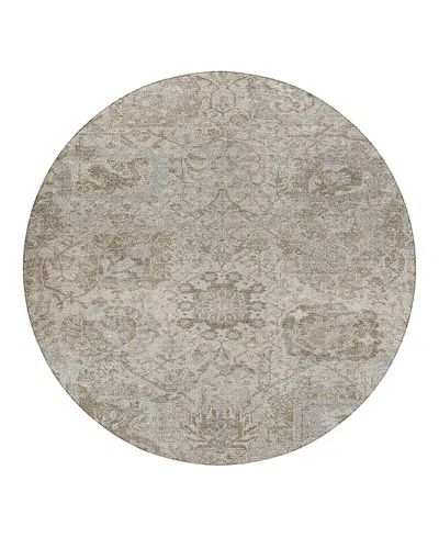 Dalyn Rug Company Tabrook Washable Tb15 Round Area Rug 8'0 X 8'0 In White