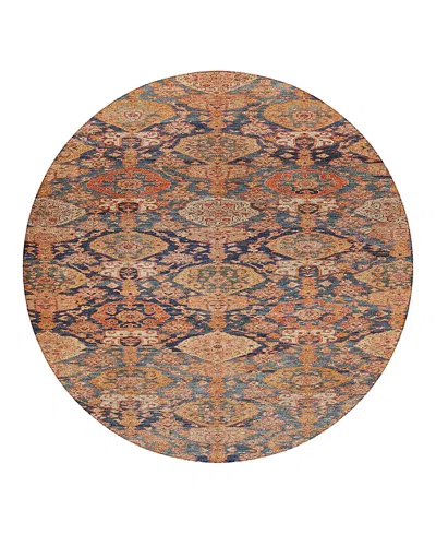 Dalyn Rug Company Tabrook Washable Tb3 Round Area Rug 8'0 X 8'0 In Orange