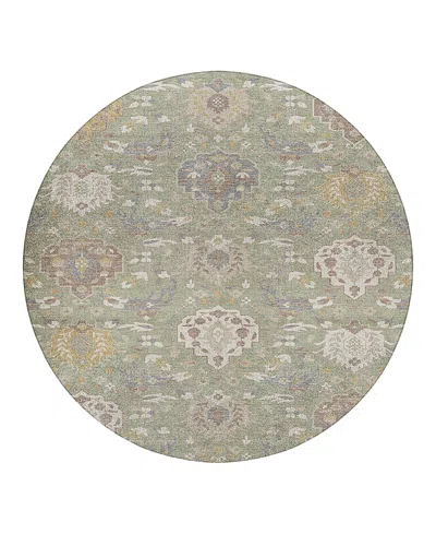Dalyn Rug Company Tabrook Washable Tb4 Round Area Rug 8'0 X 8'0 In Green