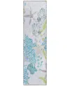 Dalyn Seabreeze Sz1 2'3x7'6 Runner Area Rug In Silver