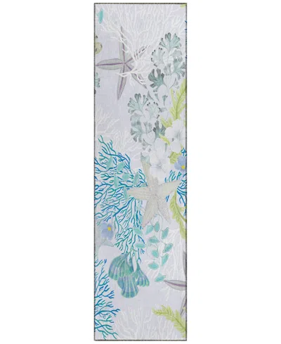 Dalyn Seabreeze Sz1 2'3x7'6 Runner Area Rug In Silver