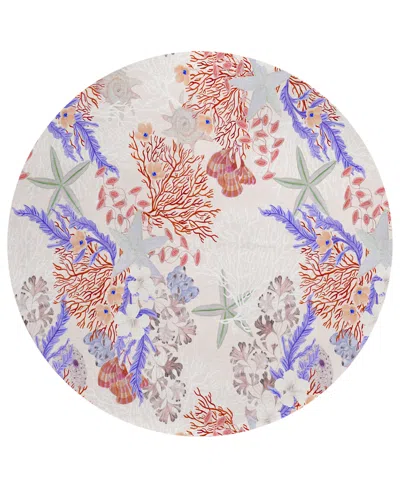 Dalyn Seabreeze Sz1 8'x8' Round Area Rug In Ivory