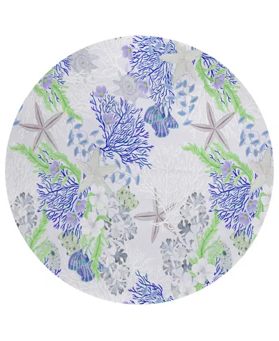 Dalyn Seabreeze Sz1 8'x8' Round Area Rug In Lavender