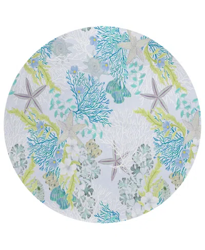 Dalyn Seabreeze Sz1 8'x8' Round Area Rug In Silver