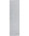 Dalyn Seabreeze Sz10 2'3x7'6 Runner Area Rug In Silver