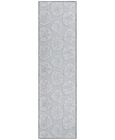 Dalyn Seabreeze Sz10 2'3x7'6 Runner Area Rug In Silver
