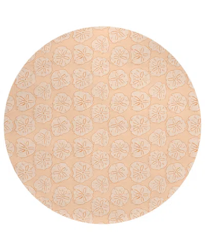Dalyn Seabreeze Sz10 8'x8' Round Area Rug In Peach
