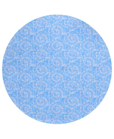 Dalyn Seabreeze Sz11 8'x8' Round Area Rug In Cobalt