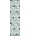 Dalyn Seabreeze Sz12 2'3x7'6 Runner Area Rug In Mist