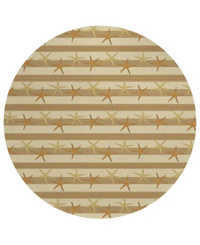 Dalyn Seabreeze Sz12 8'x8' Round Area Rug In Beige