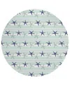 Dalyn Seabreeze Sz12 8'x8' Round Area Rug In Mist