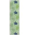 Dalyn Seabreeze Sz13 2'3x7'6 Runner Area Rug In Greenblue