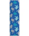 Dalyn Seabreeze Sz13 2'3x7'6 Runner Area Rug In Navy