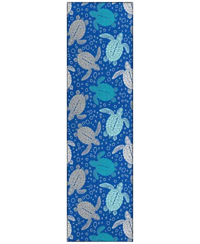 Dalyn Seabreeze Sz13 2'3x7'6 Runner Area Rug In Navy