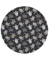 Dalyn Seabreeze Washable Sz13 8'x8' Round Area Rug In Black