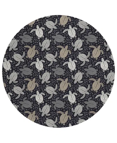 Dalyn Seabreeze Sz13 8'x8' Round Area Rug In Black