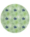 Dalyn Seabreeze Sz13 8'x8' Round Area Rug In Green,blue