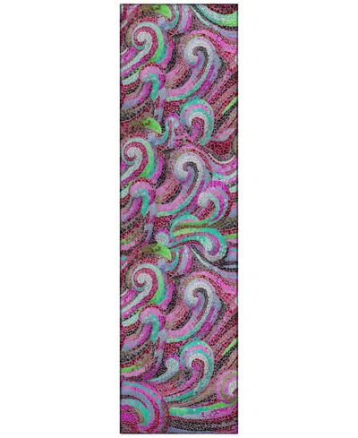 Dalyn Seabreeze Sz14 2'3x7'6 Runner Area Rug In Cranberry