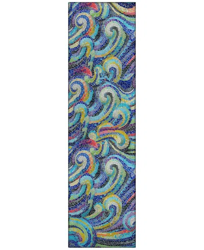 Dalyn Seabreeze Sz14 2'3x7'6 Runner Area Rug In Indigo