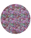 Dalyn Seabreeze Sz14 8'x8' Round Area Rug In Cranberry