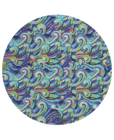 Dalyn Seabreeze Sz14 8'x8' Round Area Rug In Indigo