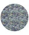Dalyn Seabreeze Sz14 8'x8' Round Area Rug In Midnight