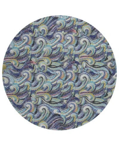 Dalyn Seabreeze Sz14 8'x8' Round Area Rug In Midnight