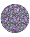 Dalyn Seabreeze Sz14 8'x8' Round Area Rug In Purple