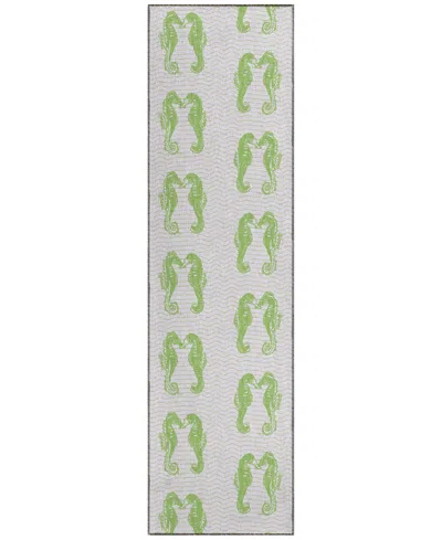 Dalyn Seabreeze Sz15 2'3x7'6 Runner Area Rug In Lime